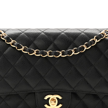 Chanel Caviar Quilted Medium Double Flap Black 8 of 11