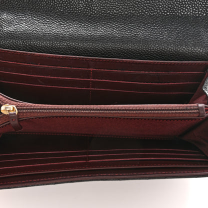 Chanel Caviar Quilted Large Gusset Flap Wallet Black 5 of 9