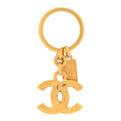 Chanel Metal CC Logo Name Key Chain Gold 1 of 3