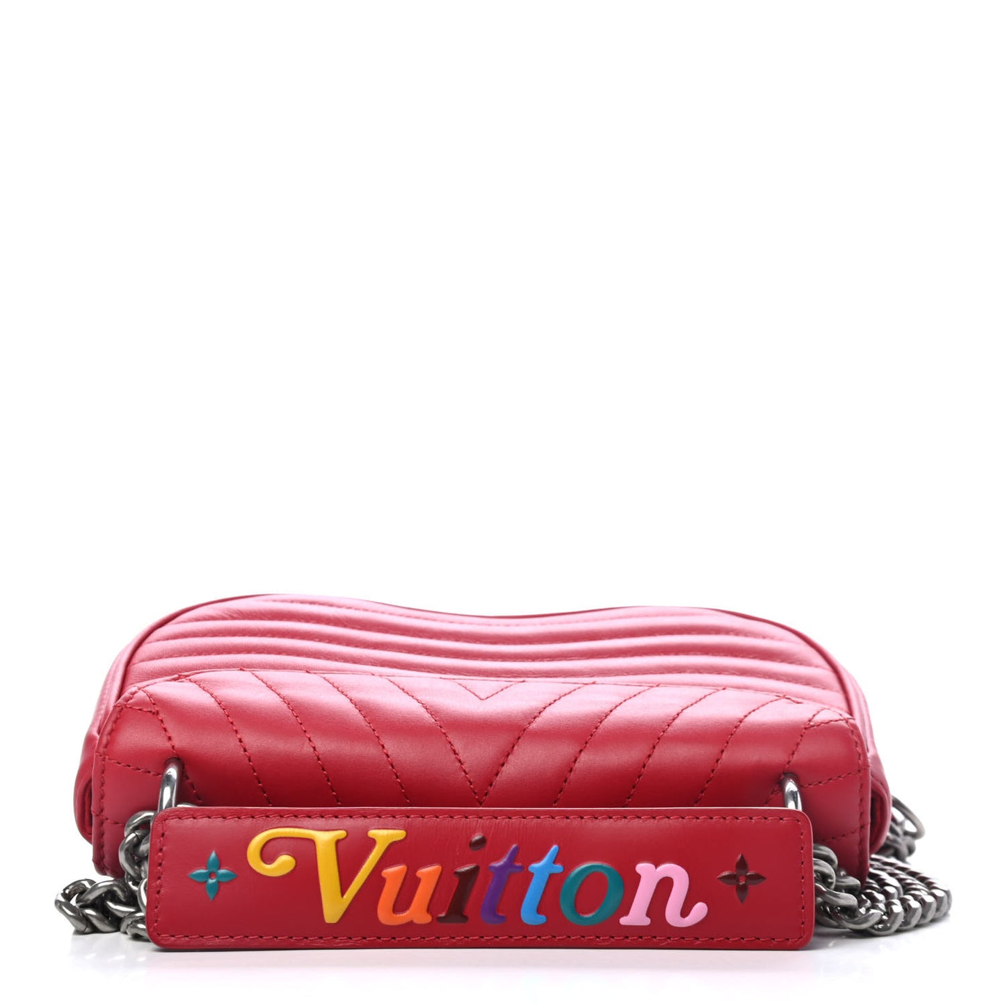Calfskin Love Lock New Wave Chain PM Red