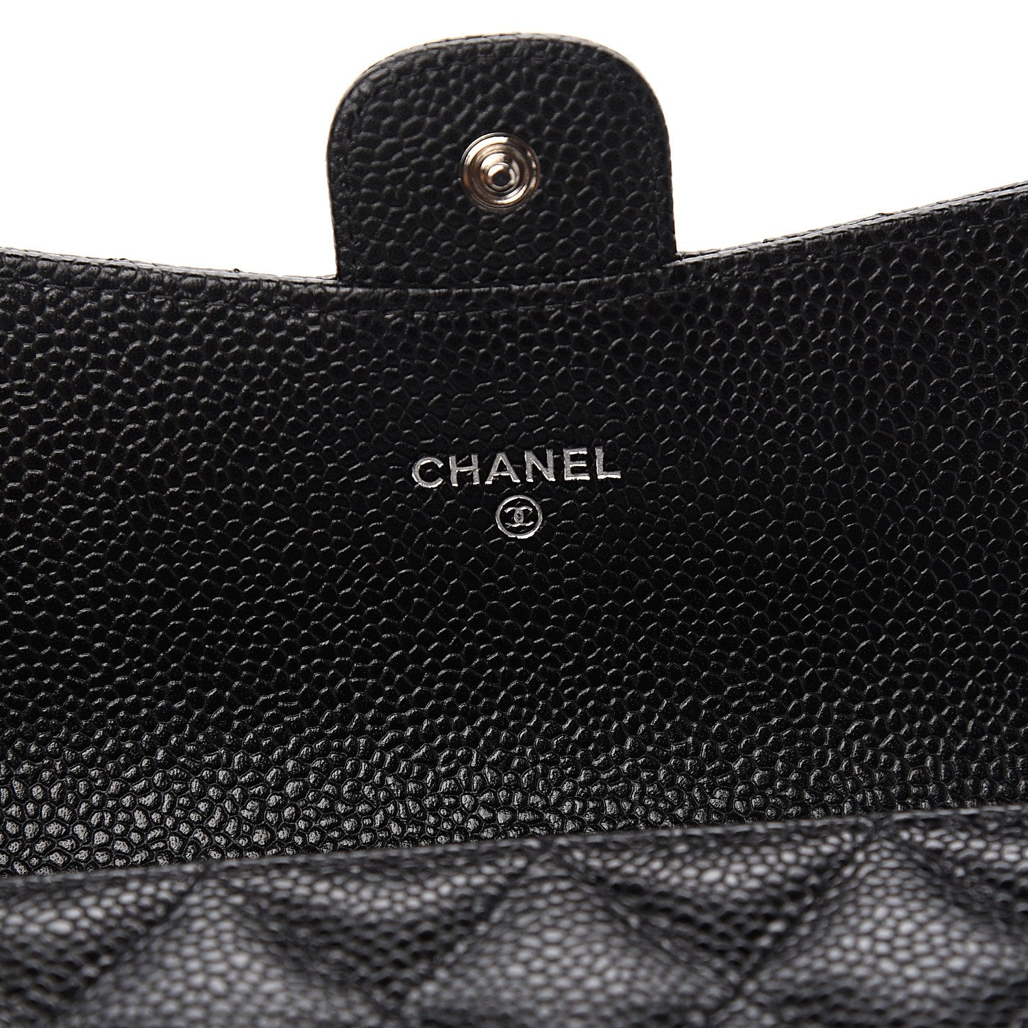 Chanel Caviar Quilted Large Gusset Flap Wallet Black 5 of 7