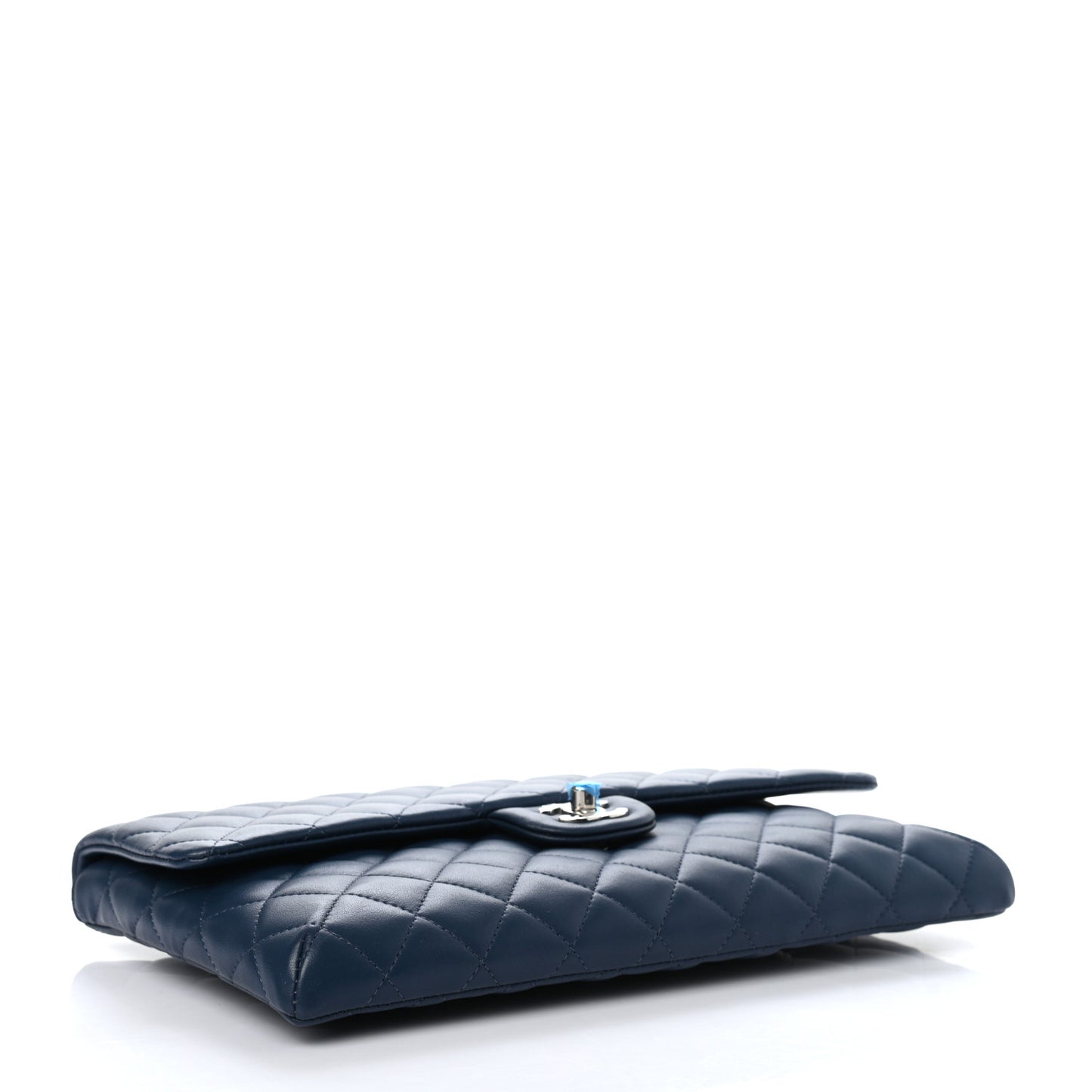 Lambskin Quilted Clutch Flap Blue