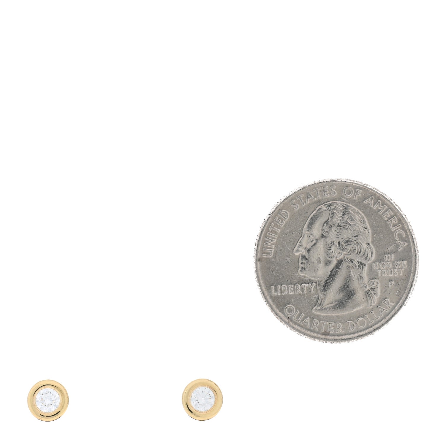 Roberto Coin 18K Rose Gold Diamond .49ctw Bezel Stud Earrings 2 of 4