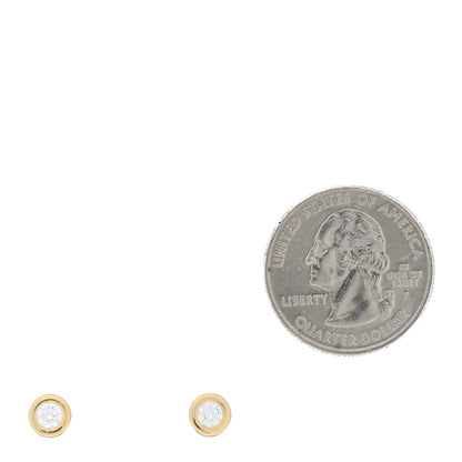 Roberto Coin 18K Rose Gold Diamond .49ctw Bezel Stud Earrings 2 of 4