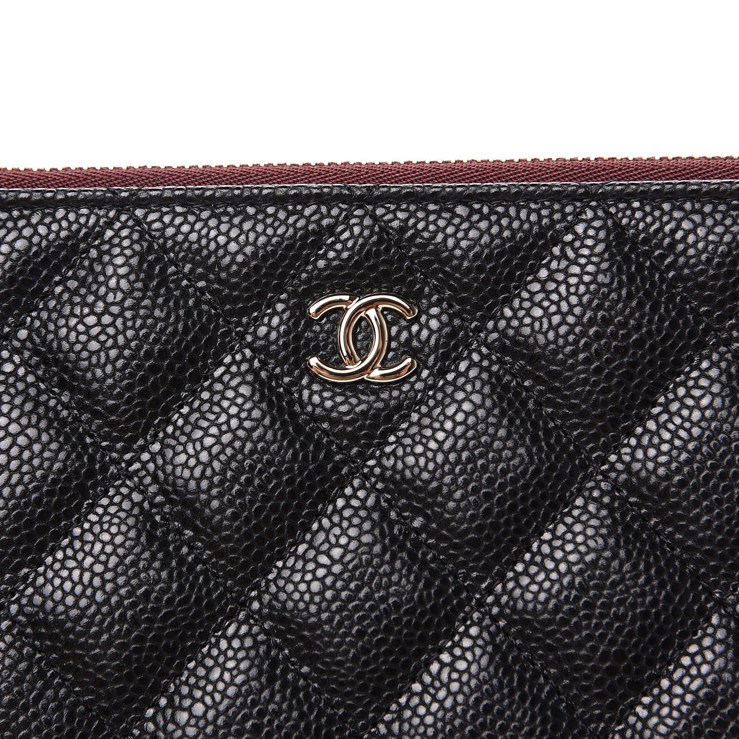 Caviar Quilted Medium Cosmetic Case Black