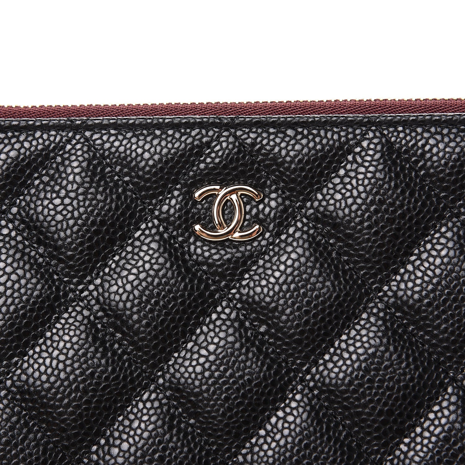 Chanel Caviar Quilted Medium Cosmetic Case Black 7 of 8