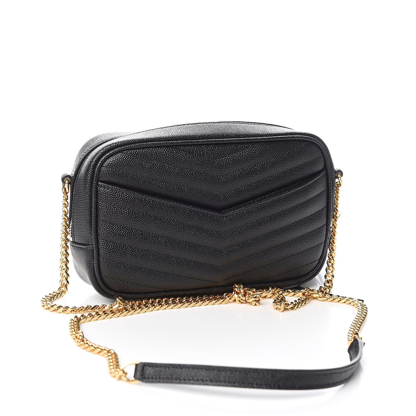 Grain De Poudre Matelasse Monogram Mini Lou Camera Bag Black