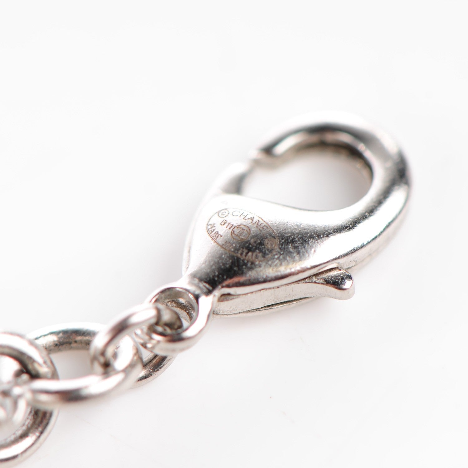 Chanel Crystal Baguette CC Chain Bracelet Silver 3 of 3