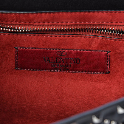 Valentino Garavani Lambskin Beaded Rockstud Spike Wallet on Chain Black 6 of 11