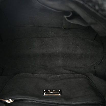Salvatore Ferragamo Woven Calfskin Gancini Shoulder Bag Black 8 of 19
