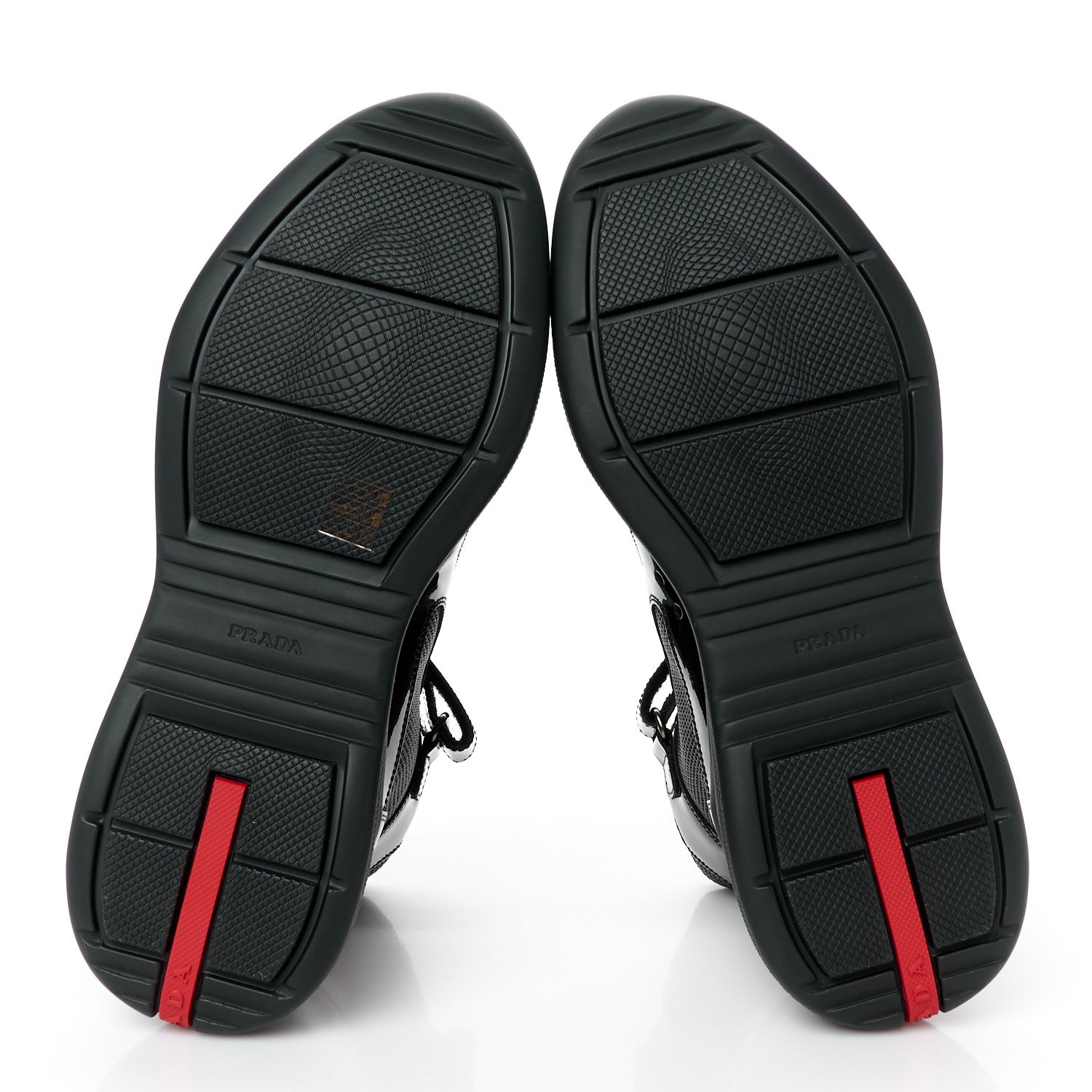 Prada Patent Technical Fabric Mens America's Cup High Top Sneakers 8.5 Black 6 of 10