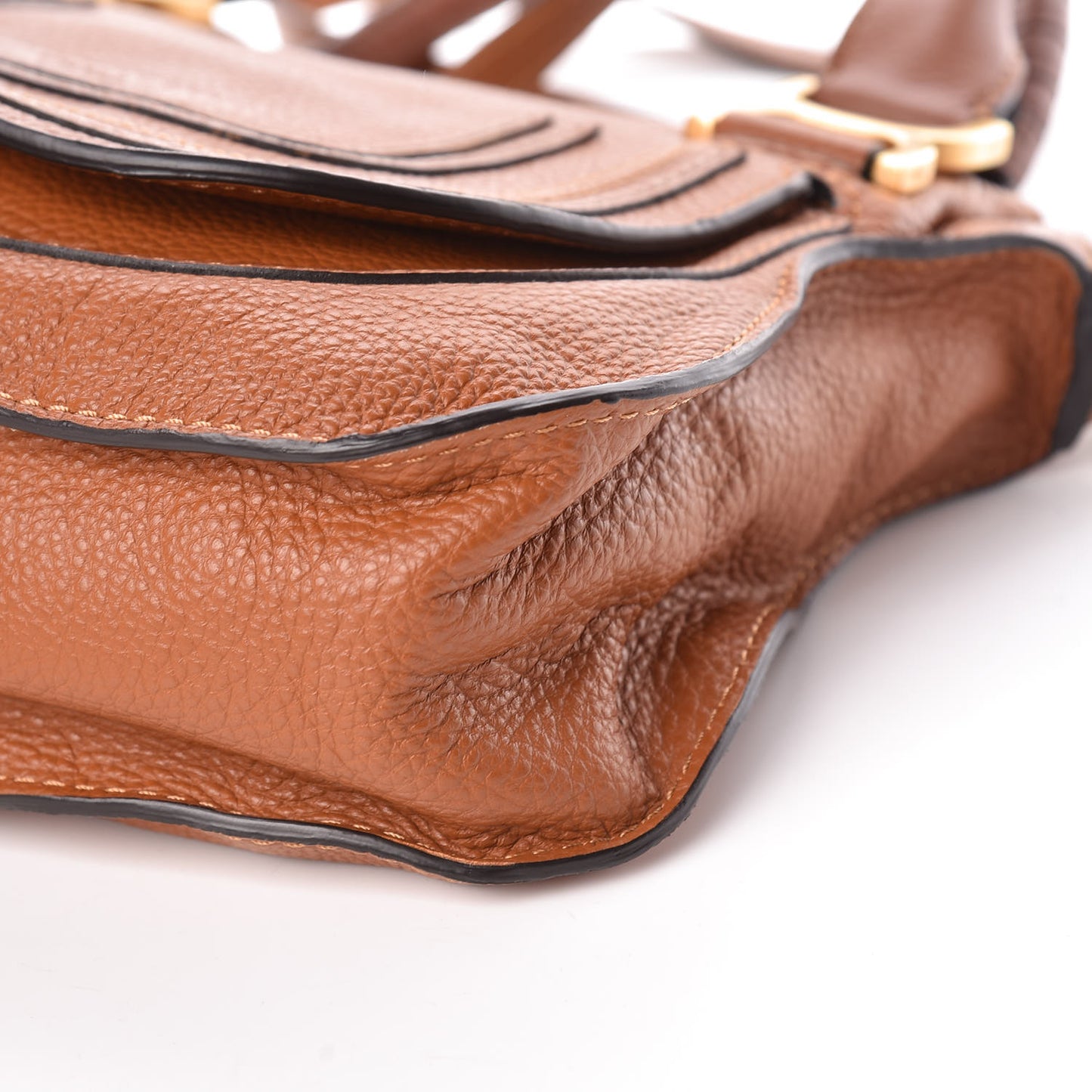 Calfskin Small Marcie Satchel Tan