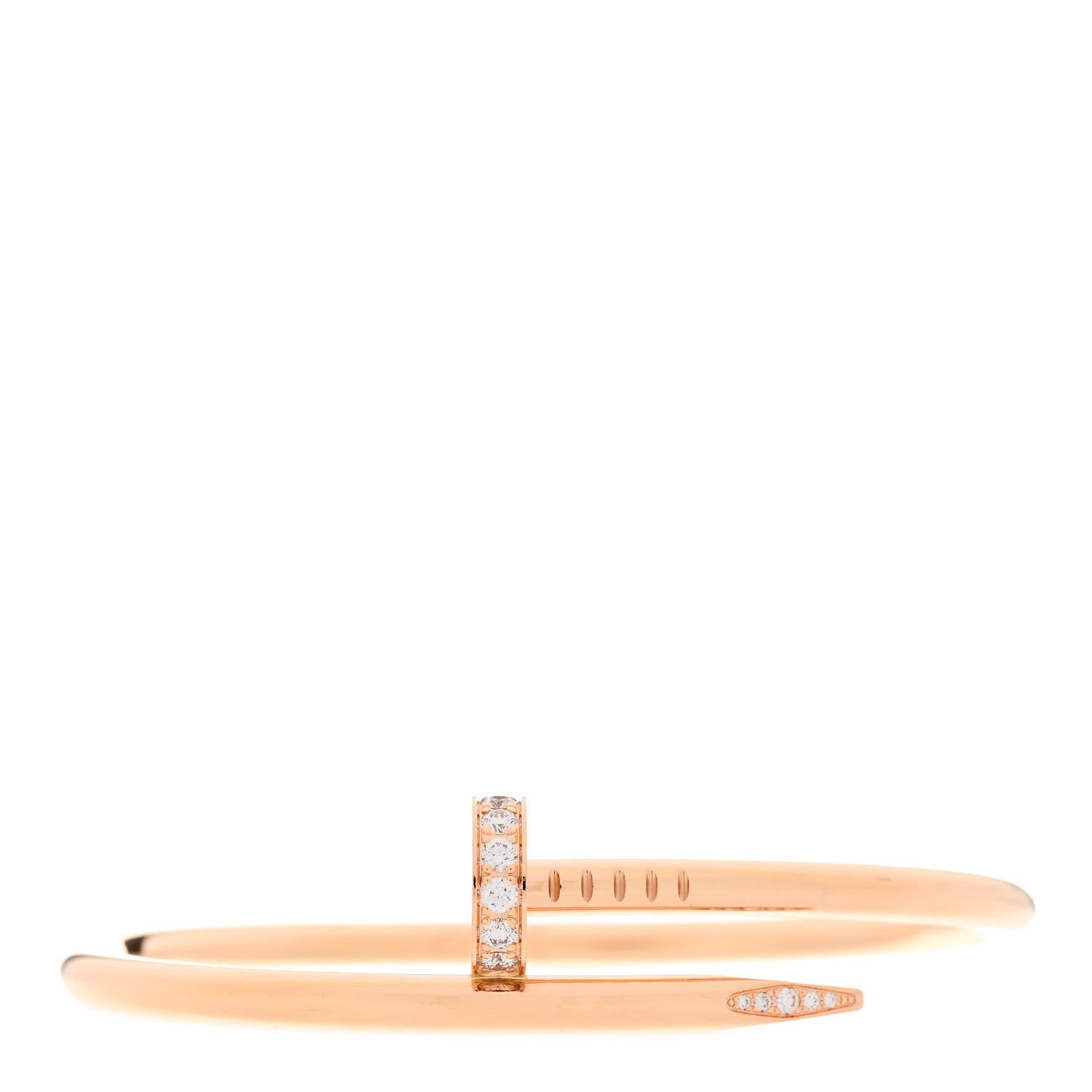 Cartier 18K Pink Gold Diamond Juste Un Clou Bracelet 16 1 of 4