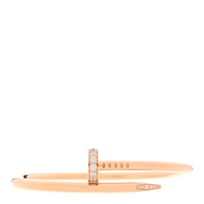 Cartier 18K Pink Gold Diamond Juste Un Clou Bracelet 16 1 of 4