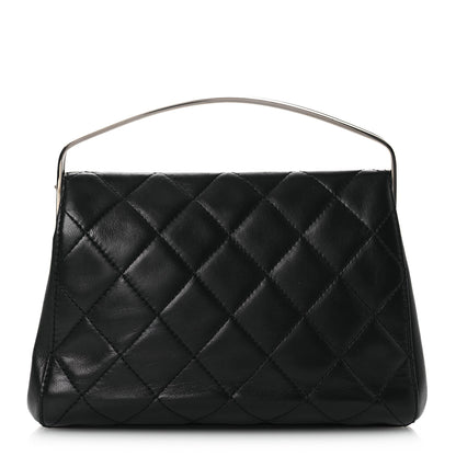 Chanel Lambskin Quilted Metal Frame Clutch Black 1 of 14