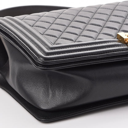 Chanel Calfskin Quilted New Medium Boy Flap Black 10 of 12