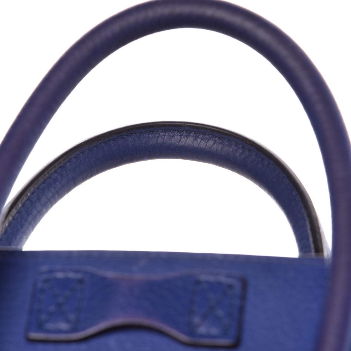 Drummed Calfskin Nano Luggage Indigo