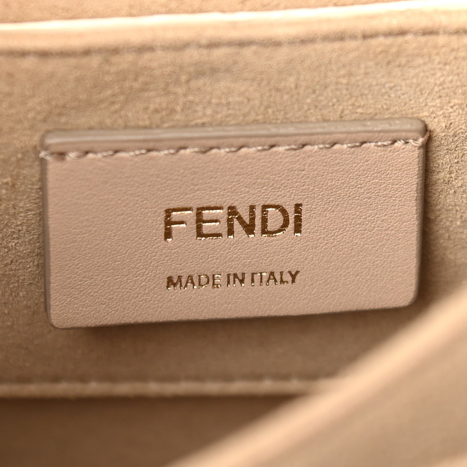 Fendi Vitello Liberty Bi-Color FF 1974 Embossed Small Kan I Shoulder Bag Black Maya 6 of 9