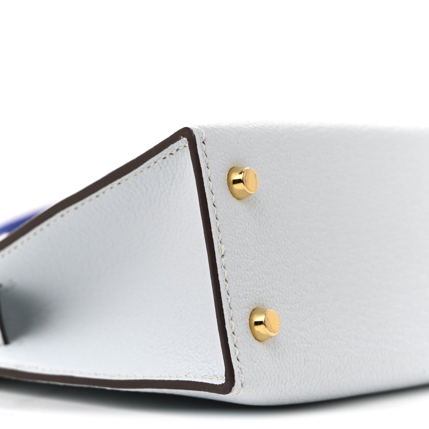 Hermes Chevre Mysore Mini Kelly Sellier 20 Bleu Brume Bleu Electrique 9 of 11