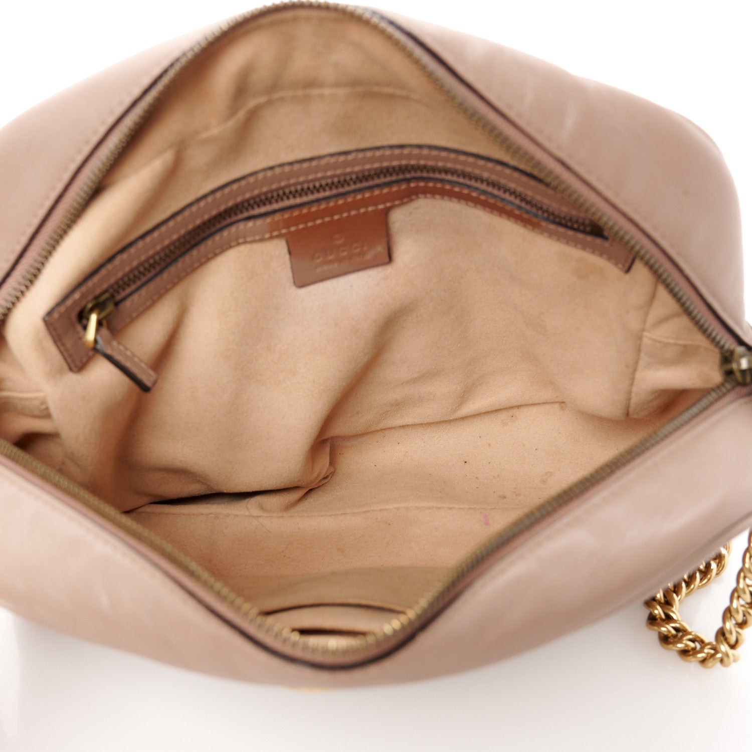 Gucci Calfskin Matelasse Medium GG Marmont Chain Shoulder Bag Porcelain Rose 5 of 13