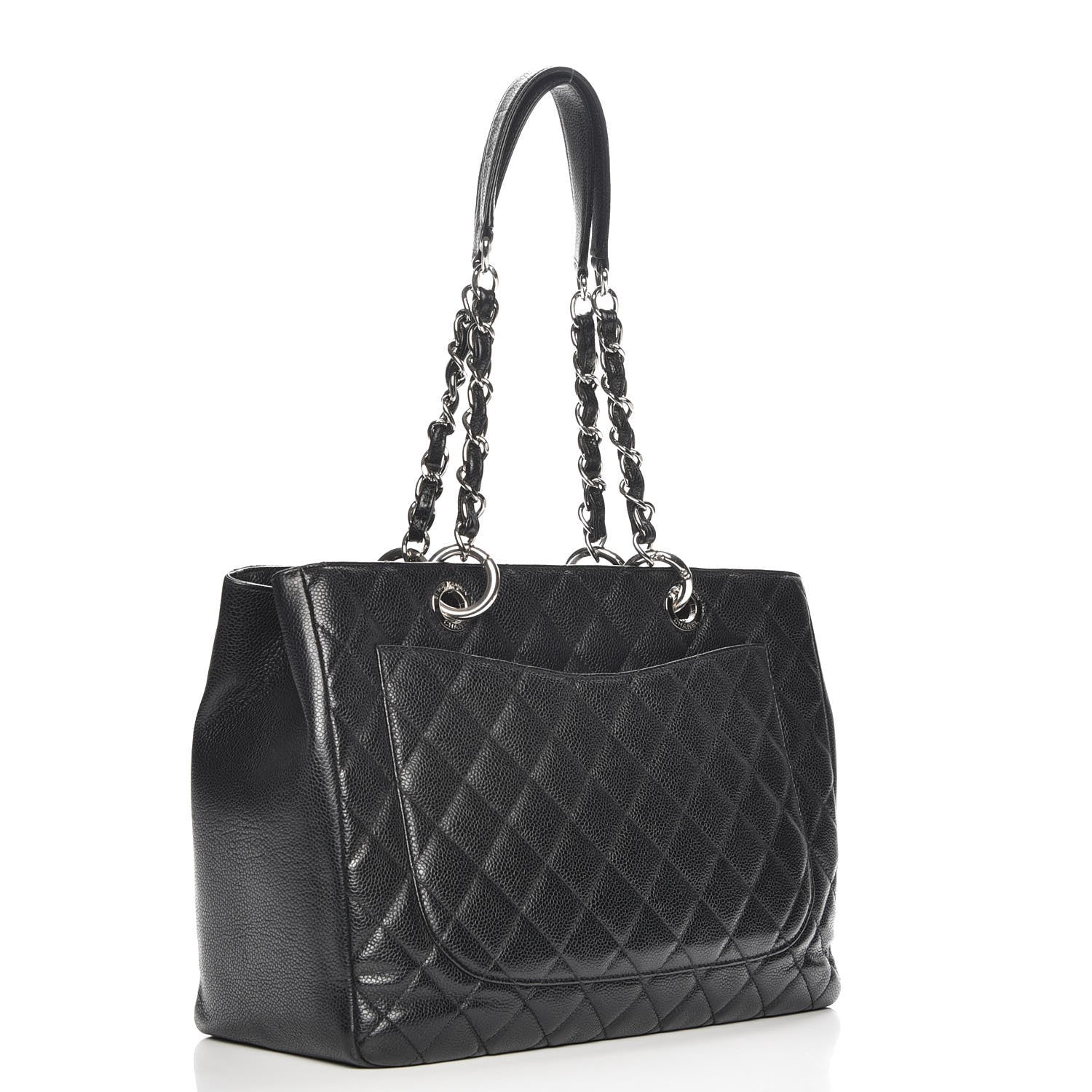 Chanel Caviar Quilted Grand Shopping Tote GST Black 3 of 7