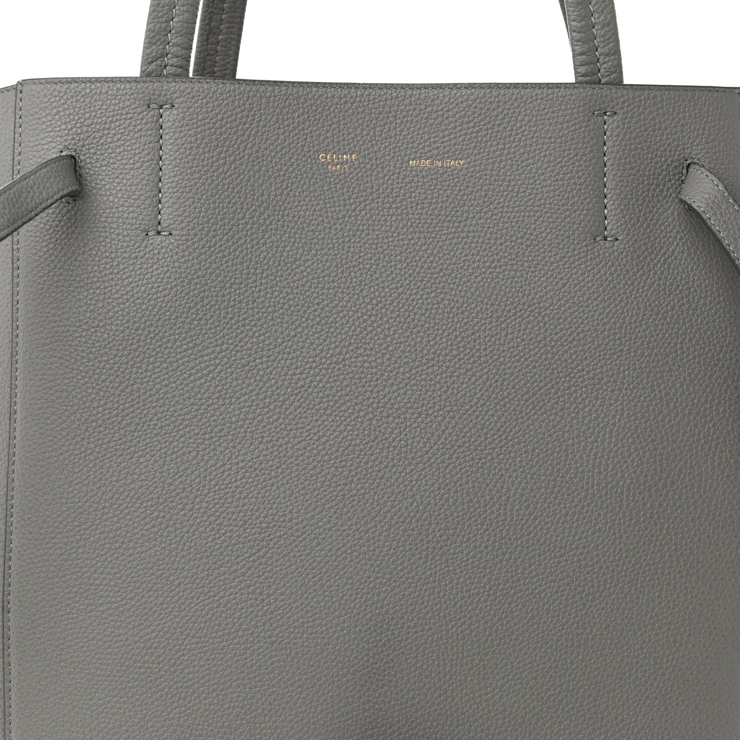 Celine Soft Grained Calfskin Small Belt Cabas Phantom Grey 7 of 9