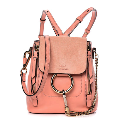 Chloe Suede Calfskin Mini Faye Backpack Ideal Blush 1 of 10