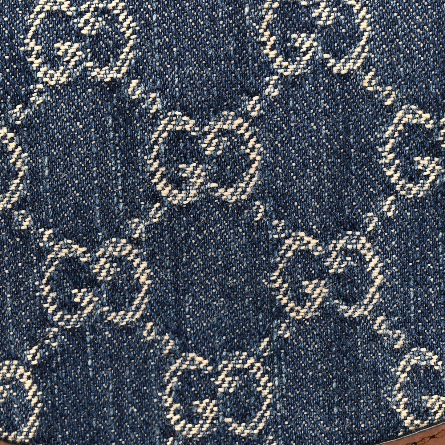 New Denim GG Monogram Dollar Calfskin Mini Horsebit 1955 Crossbody Bag Blue Tea Cuir Epilog
