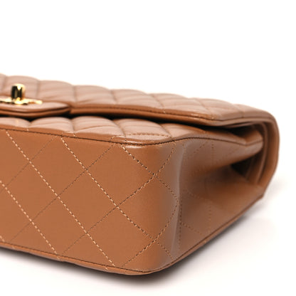 Chanel Lambskin Quilted Medium Double Flap Brown 10 of 11