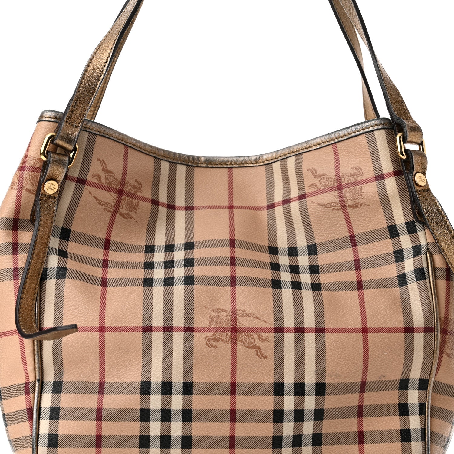 Burberry Haymarket Check Small Canterbury Tote Bronze 9 of 15