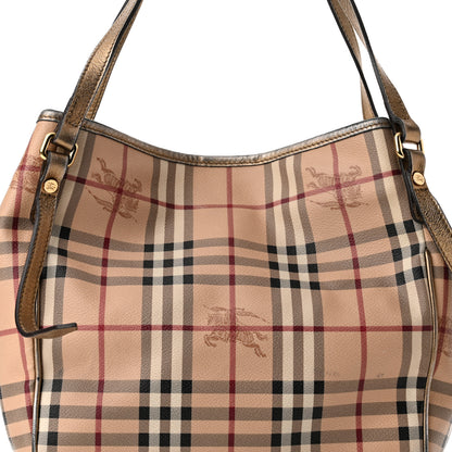 Burberry Haymarket Check Small Canterbury Tote Bronze 9 of 15