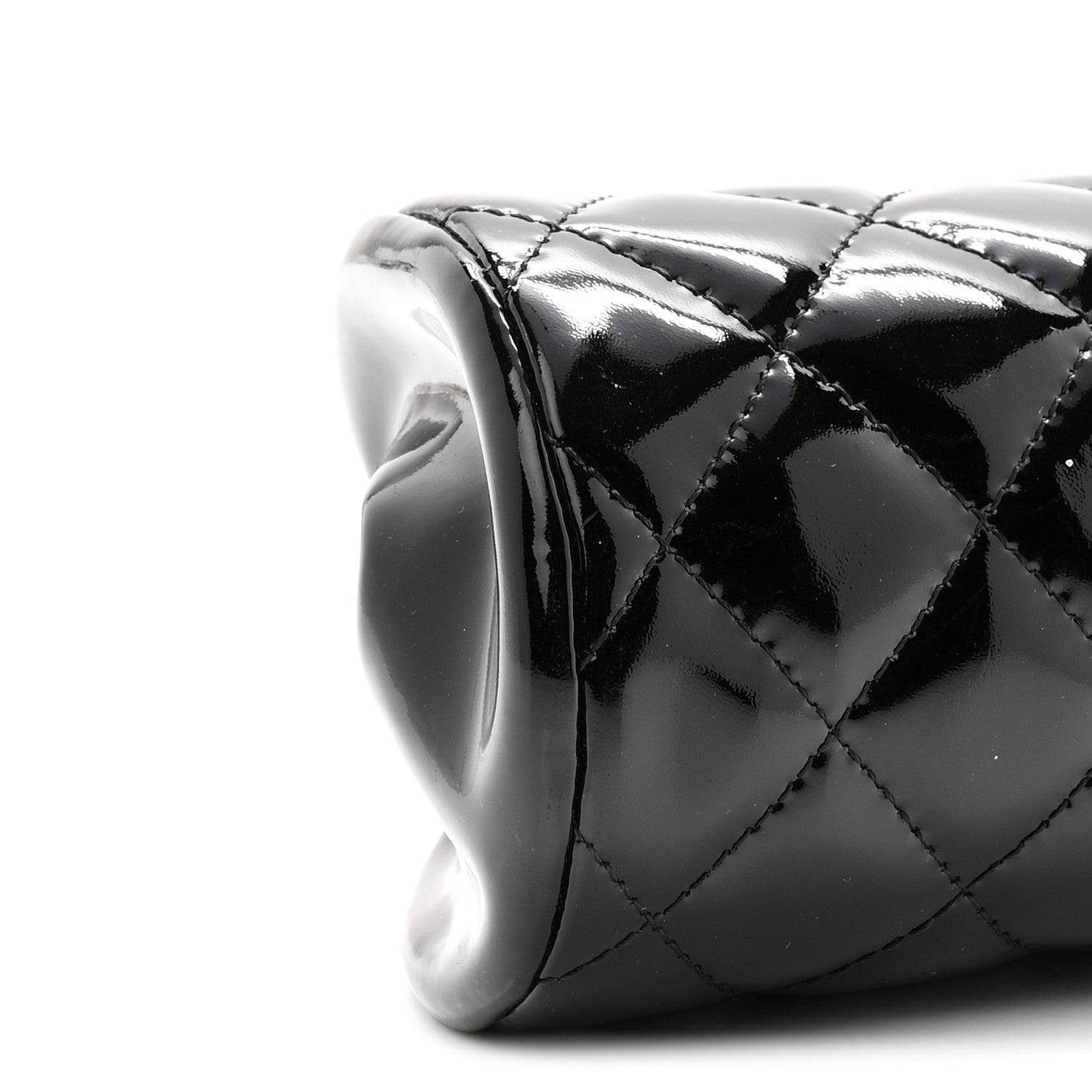 Chanel Patent Quilted Timeless Clutch Black 9 of 11