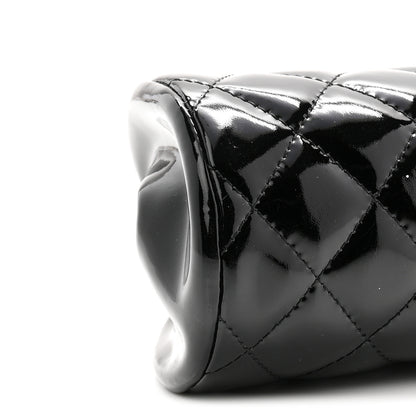 Chanel Patent Quilted Timeless Clutch Black 9 of 11