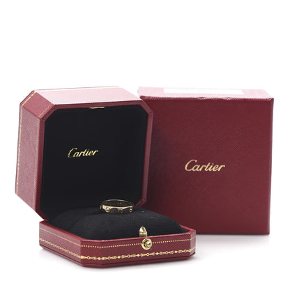 Cartier 18K Yellow Gold Diamond 4mm LOVE Wedding Band Ring 53 6.25 5 of 5