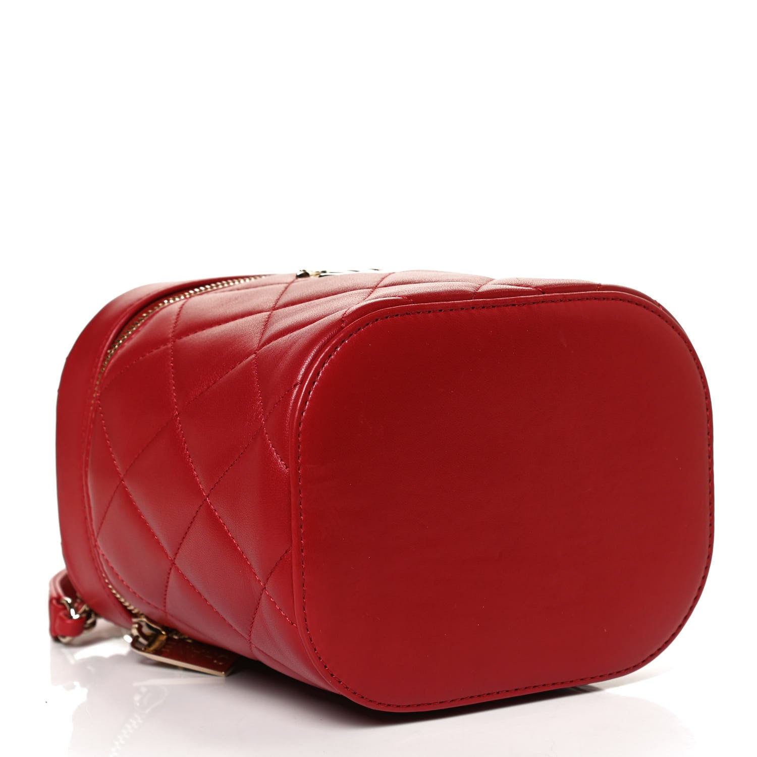Chanel Lambskin Quilted Trendy Vanity Case Red 3 of 11