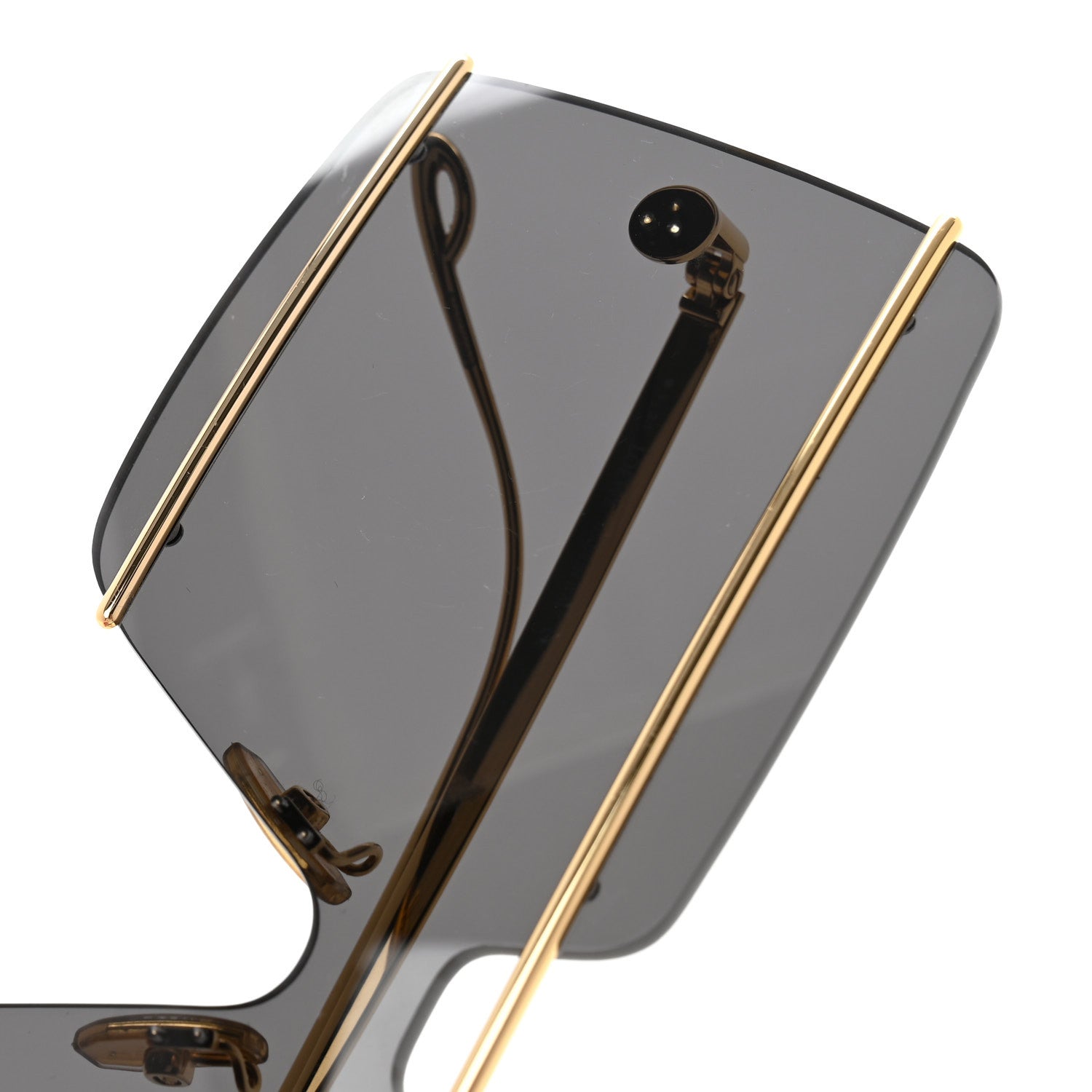 Loewe Metal Rimless Bar Shield Sunglasses LW40073U Gold Black 8 of 9