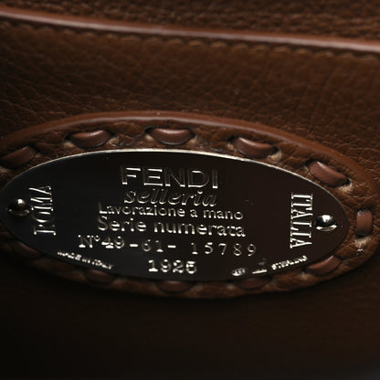 Fendi Cuoio Roma Sellerissima Nappa Sintetica Tape Stitch Small Peekaboo I SEE U Satchel Fettuccia 6 of 10