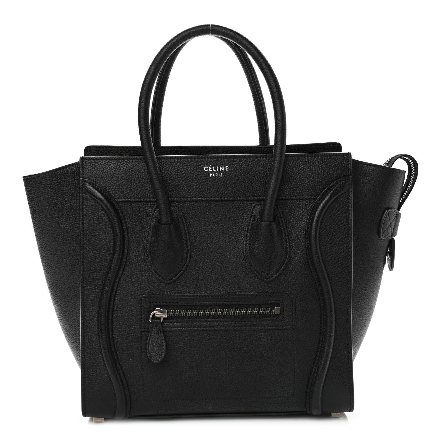 Celine Drummed Calfskin Micro Luggage Black 1 of 14