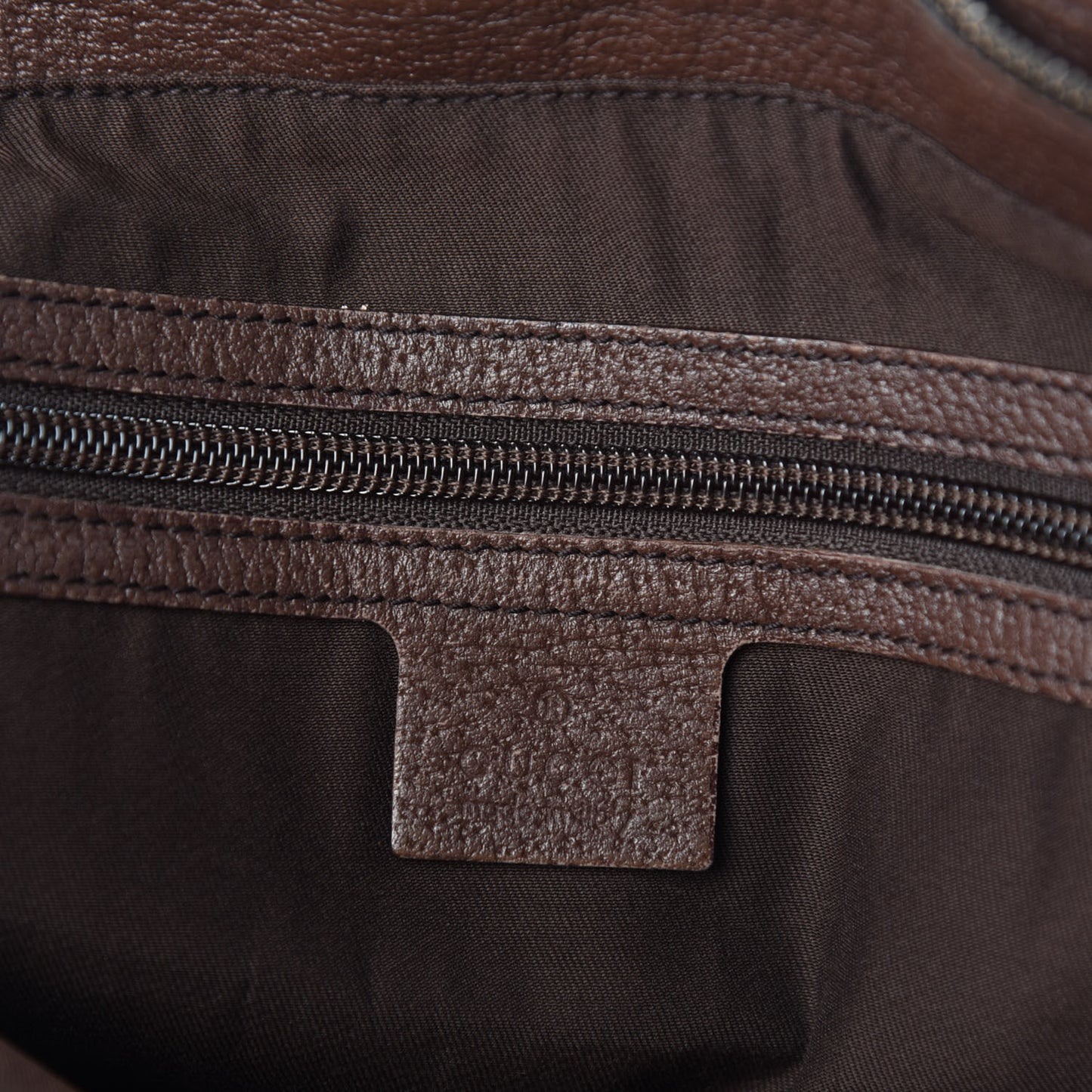 GG Monogram Medium Web Handle Vertical Tote Bag Dark Brown