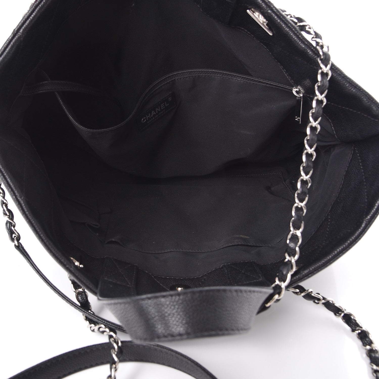 Chanel Caviar Quilted Large CC Tote Black 5 of 15
