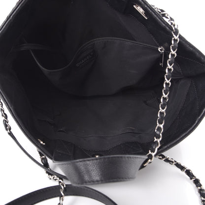 Chanel Caviar Quilted Large CC Tote Black 5 of 15