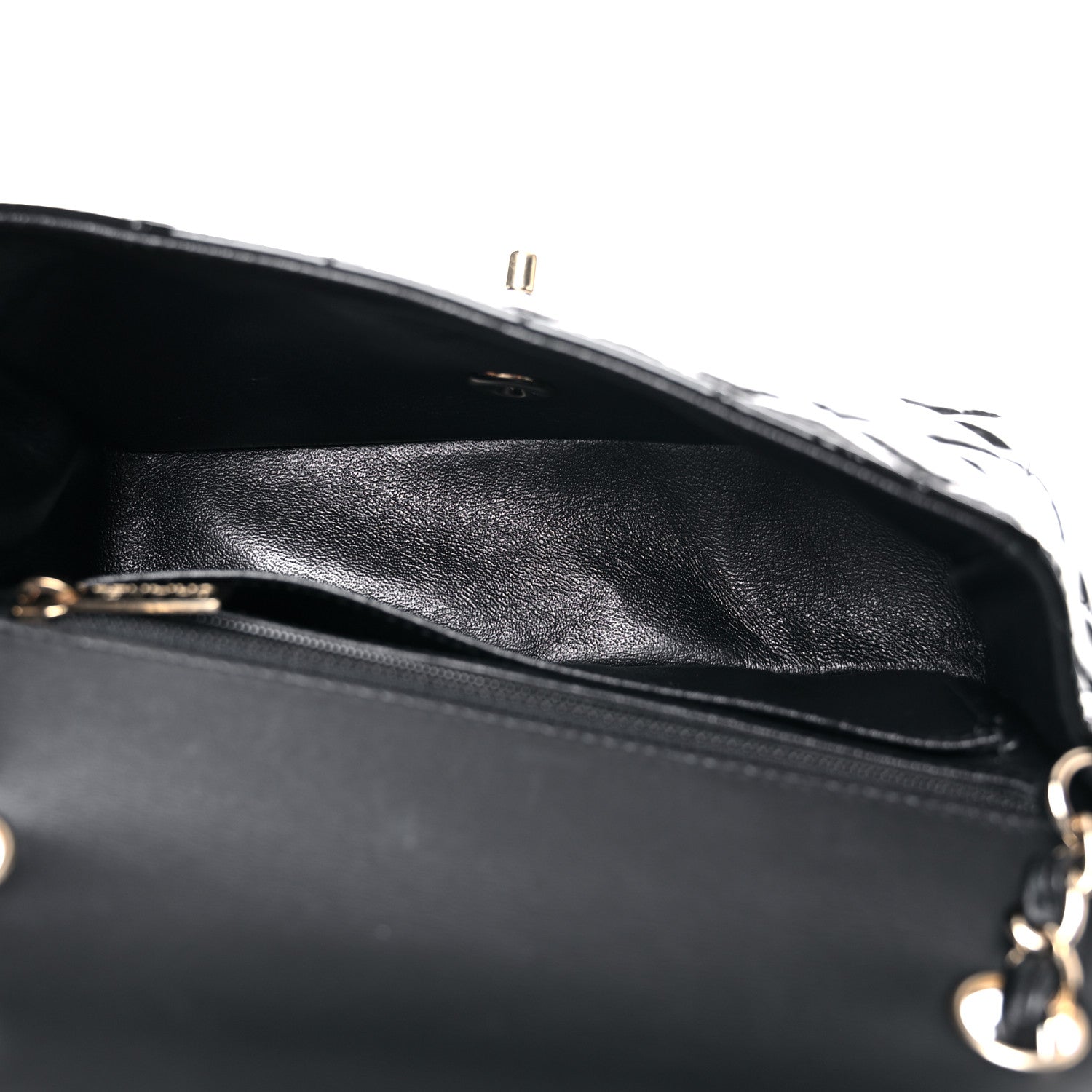 Chanel Patent Calfskin Quilted Mini Rectangular Flap Black 5 of 12