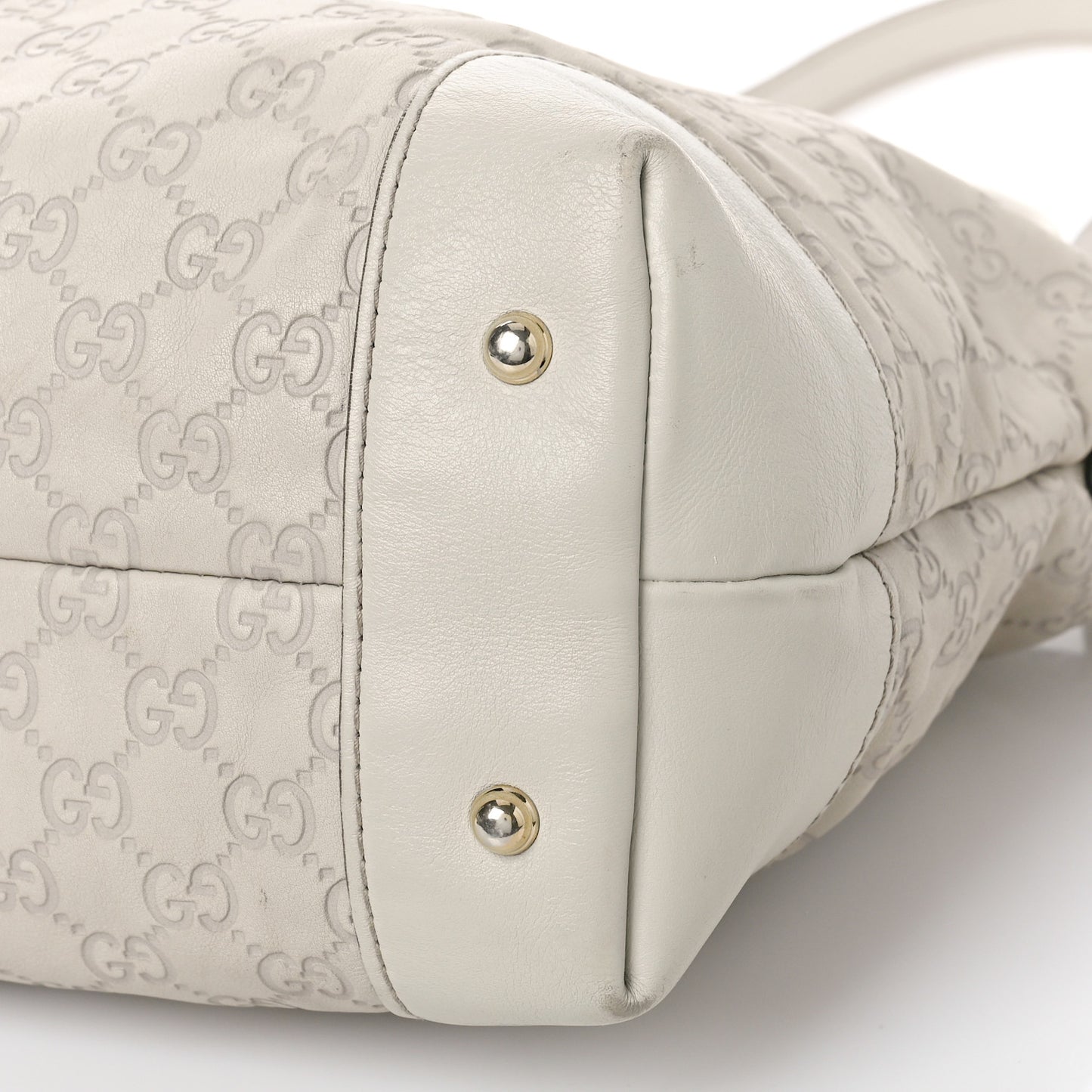 Guccissima Heart Bit Charm Top Handle Tote Off Off White