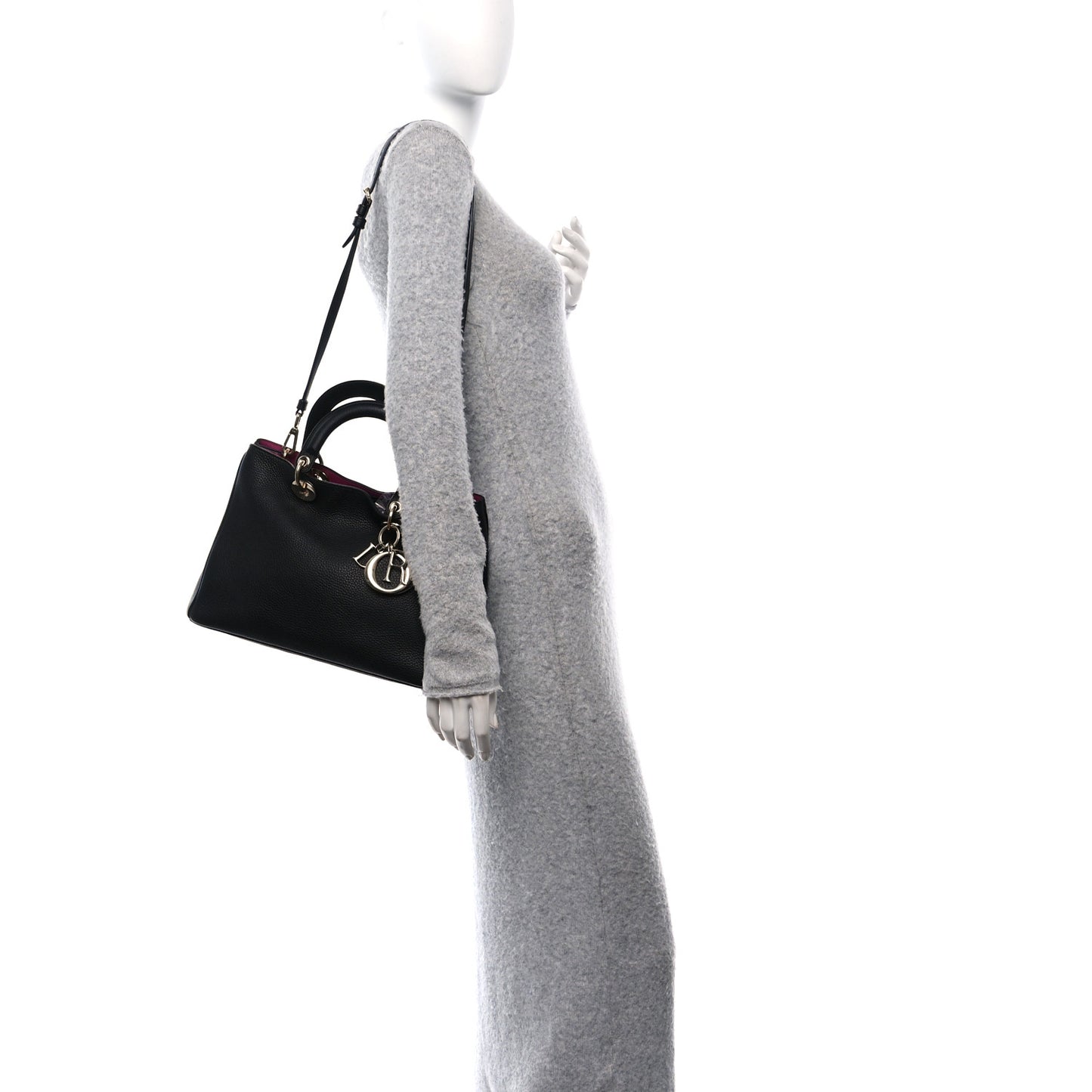 Bullcalf Medium Diorissimo Tote Black Rose Indien