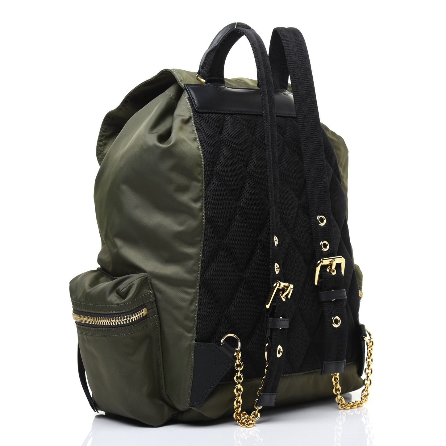 Nylon Large Rucksack Backpack Canvas Green