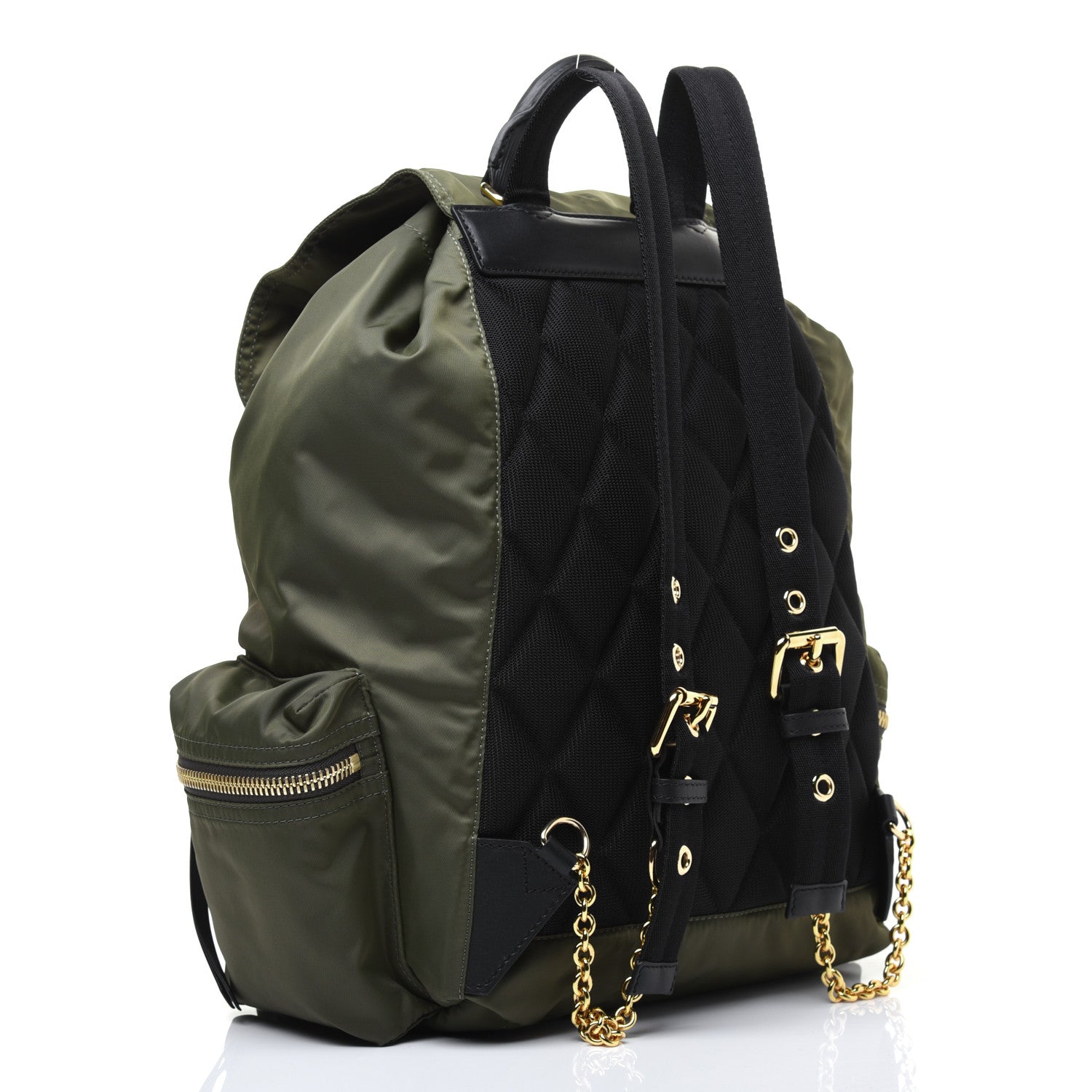 Burberry Nylon Large Rucksack Backpack Canvas Green 2 of 19