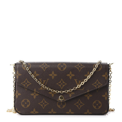 Louis Vuitton Monogram Pochette Felicie Chain Wallet Fuchsia 1 of 19