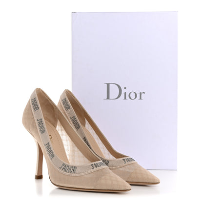 Christian Dior Mesh Ribbon Crystal J'Adior 100mm Pumps 37 Nude 12 of 12