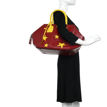 Stella McCartney Eco Alter Nappa Star Embossed Cavendish Boston Bordeaux Yellow 3 of 13