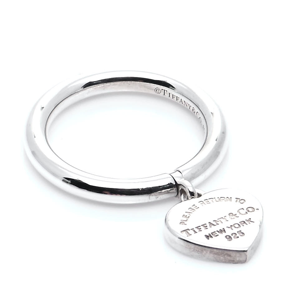 Tiffany Sterling Silver Return to Tiffany Heart Tag Ring 48 4.5
